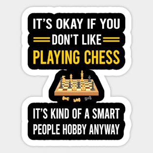 Smart People Hobby Playing Chess Sticker